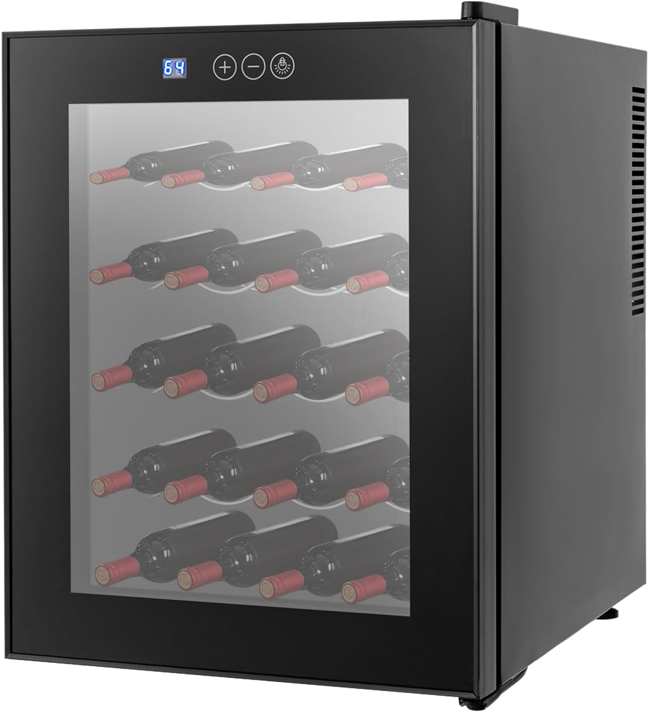 20 Bottle Wine Cooler Refrigerator, Mini Fridge Beverage Refigerator Small Wine fridge with Adjust Temperature, Under Counter Compact Wine Fridge for Bedroom Office Home Bar Dorm