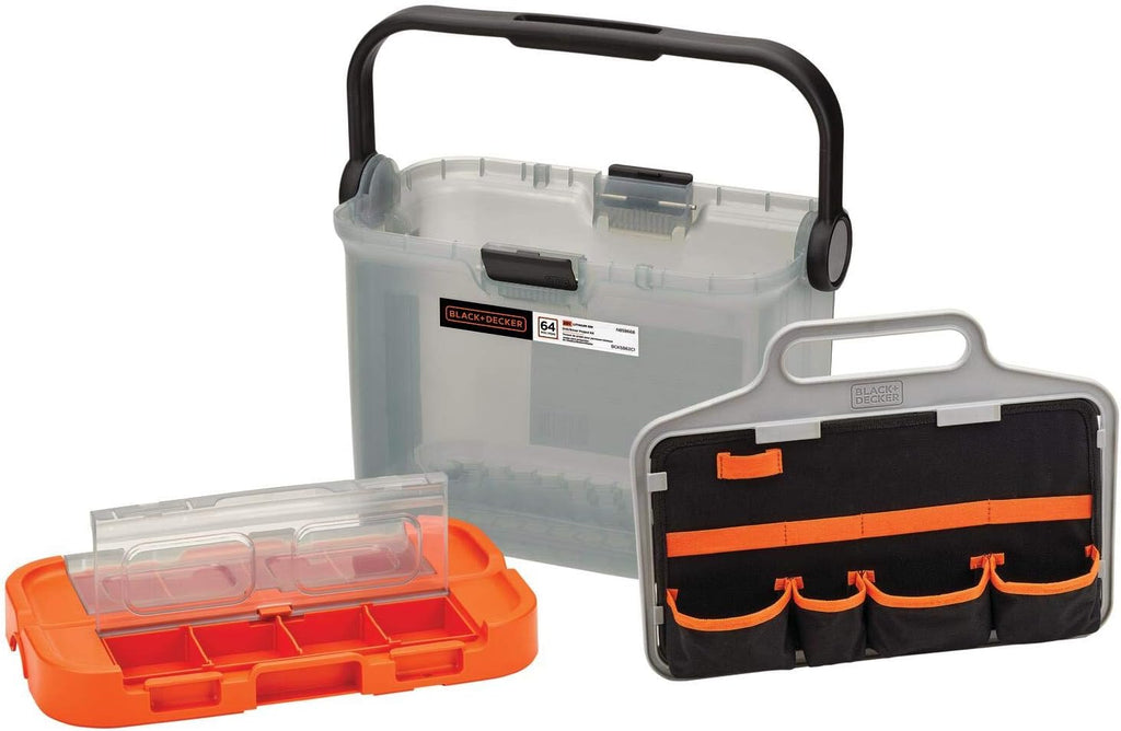 BLACK+DECKER 20V MAX Drill with Home Tool Kit, 64-Piece (BCKSB62C1)