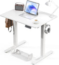 Kingant Standing Desk Height Adjustable Small Electric Stand Up Desks [32 x 24 Inch] - Ergonomic Sit Stand Desk Rising Desks for Home Office Computer Desk Stand Desk Workstation with Cable Management