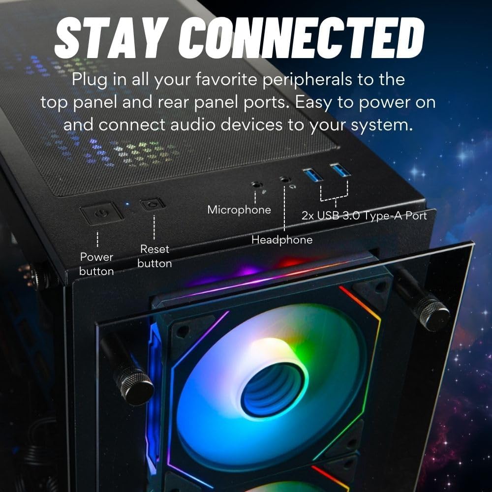 Stratos Micro Desktop PC - AMD Ryzen 7 5700G, 16GB RAM, 256GB NVME SSD, WiFi, Windows 11 Pro - Home, Office, Student and Business Workstation - Assembled in the USA - 3yr Warranty