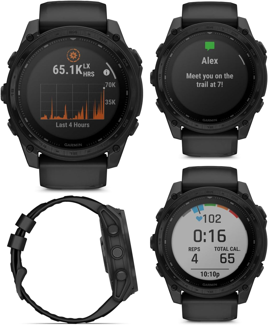Garmin Tactix 8, 51mm Solar, Elite, Titanium Bezel, Sapphire Lens, Premium Tactical GPS Smartwatch, Includes Applied Ballistics Ultralight Elite Solver, 40M Dive Rating w/Wearable4U PowerBank Bundle