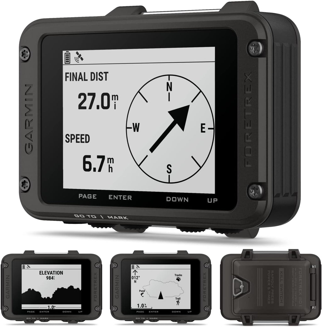 Garmin Foretrex 801 Wrist-Mounted GPS Navigator with Tactical Features, No Strap with Wearable4U E-Bank Bundle