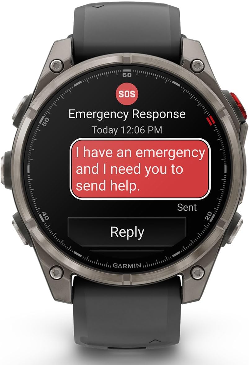 PlayBetter Garmin Fenix 8 Pro AMOLED Sapphire (47mm, Titanium/Graphite) Multisport GPS Smartwatch Bundle - 1.4' Touchscreen, inReach Technology Wireless Running Earbuds