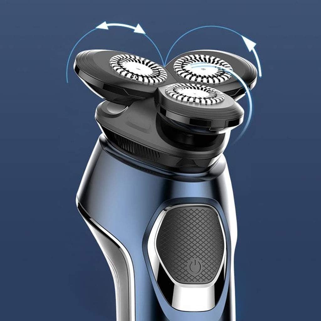 Electric Shaver- Rotary Razor Men Cordless Beard Trimmer Wet Dry Shaver Waterproof, Full Body Wash Beard Razor Smart Rechargeable Shaver