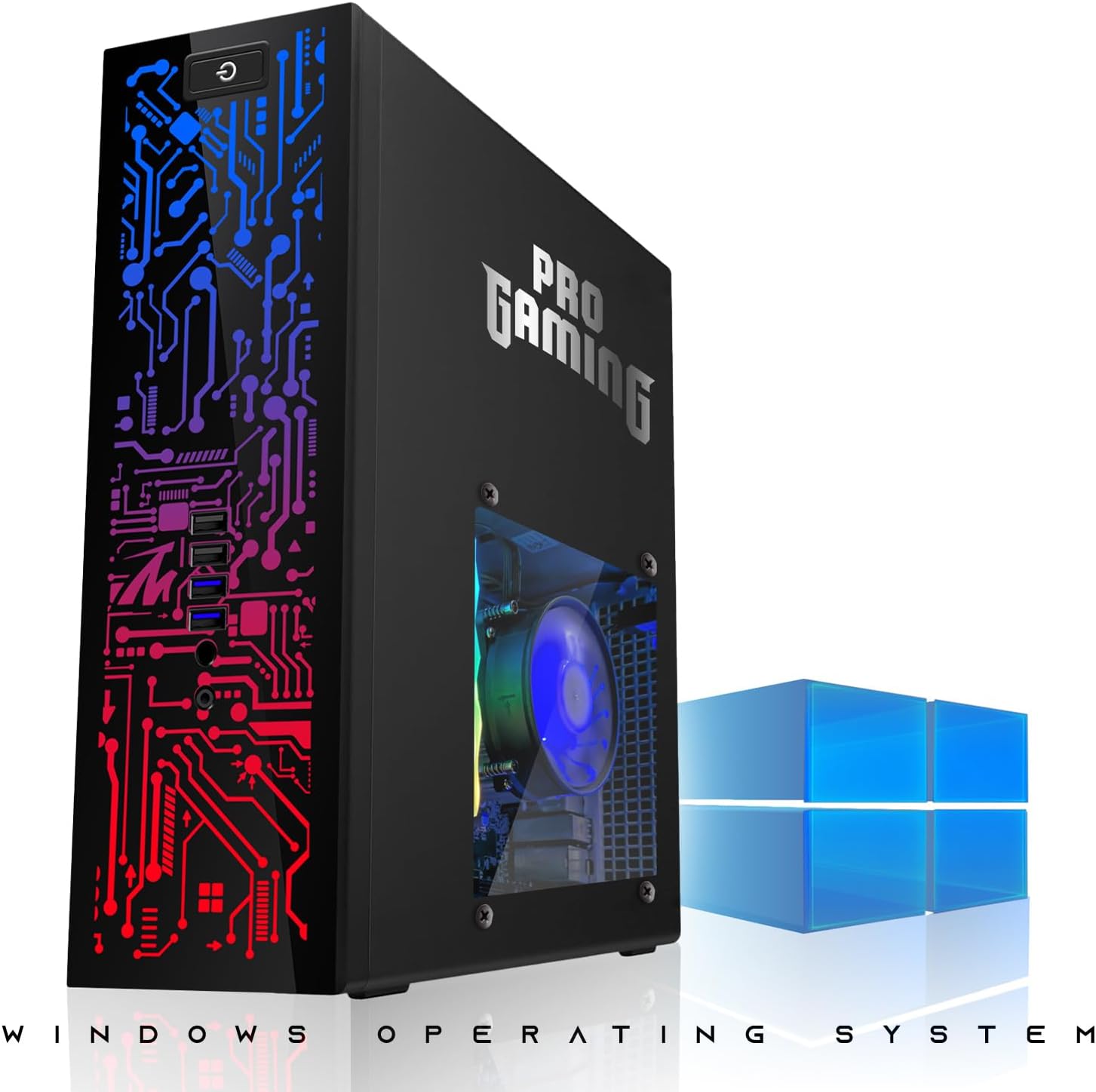 HP Desktop Computer PC – Intel Core i5, 16GB ARGB RAM, 1TB SSD, 27 Inch Curved Monitor, GT 1030 Graphics, RGB Keyboard with AI Copilot Key, Mouse & RGB Headphones, Windows 11 (Renewed)