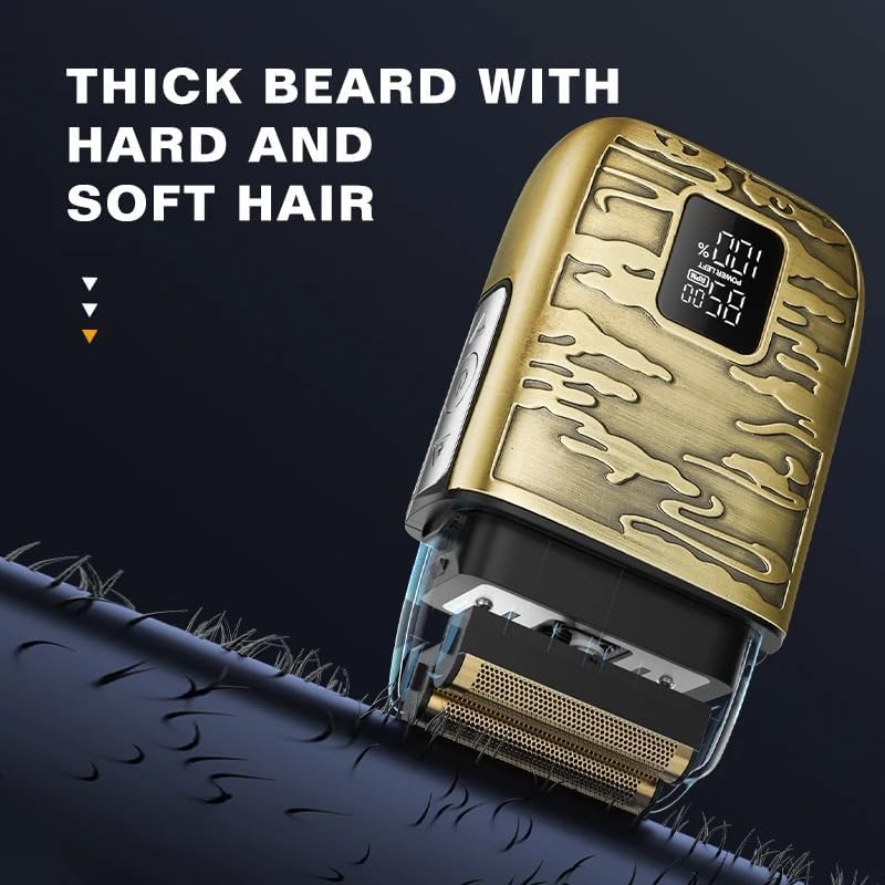 Electric Razors for Men, All Metal Digital Display Men's Electric Shaver Full Body Washing Household Electric Razor Hair Salon Bald Hair Clipper