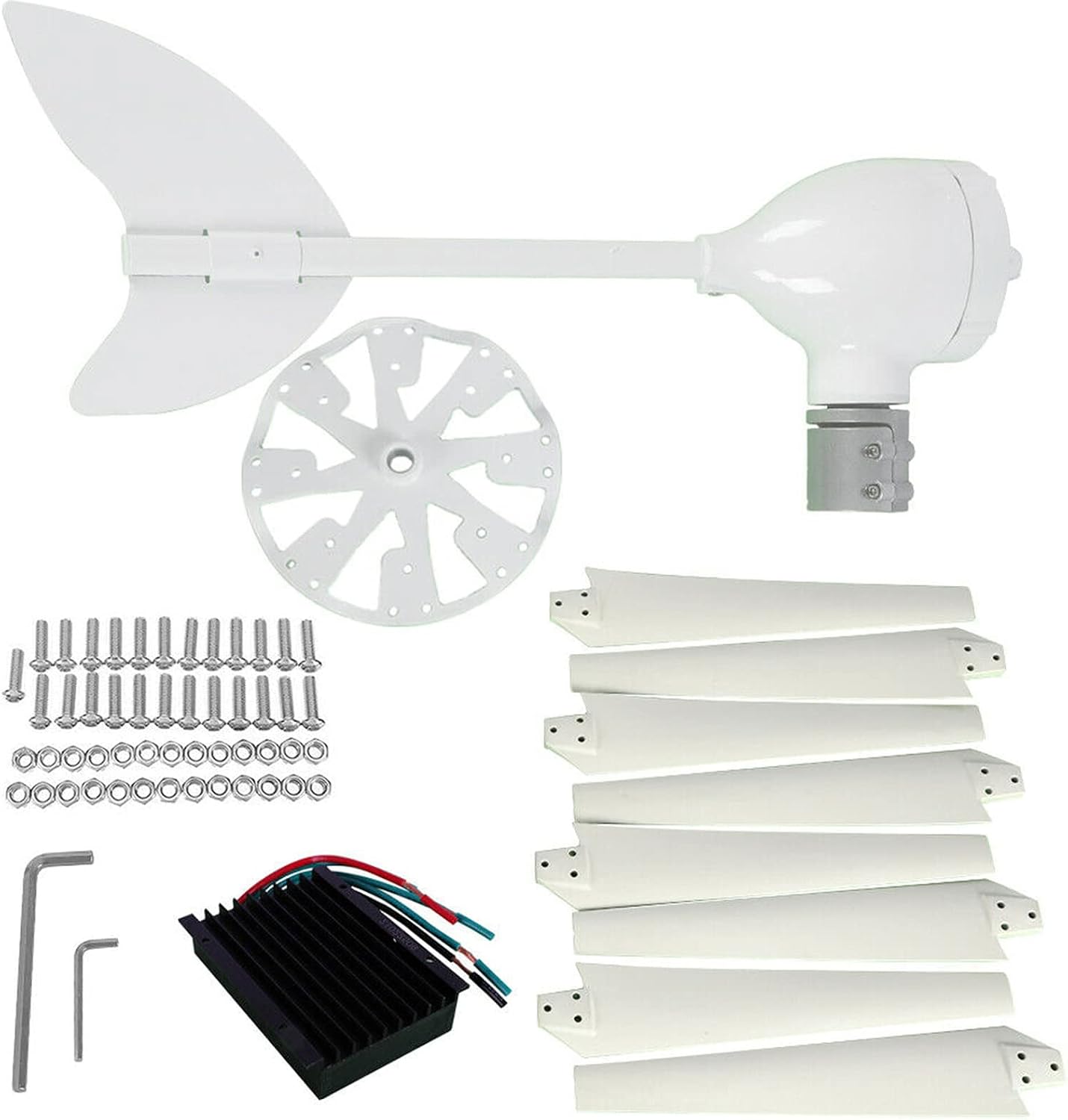 3000W Horizontal Wind Turbine Generator, Wind Turbine Work with Solar Panel Solar Wind Power