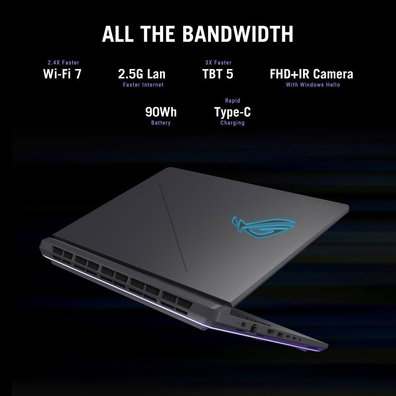 ASUS ROG Strix G18 Gaming Laptop 2025, 18' Nebula 240Hz 3ms 2.5K Display, NVIDIA RTX 5080 16GB GDDR7, Intel Ultra 9 275HX(Up to 5.4GHz), 64 GB DDR5, 8 TB SSD, Wi-Fi 7, Windows 11 Pro, Accessory Kit