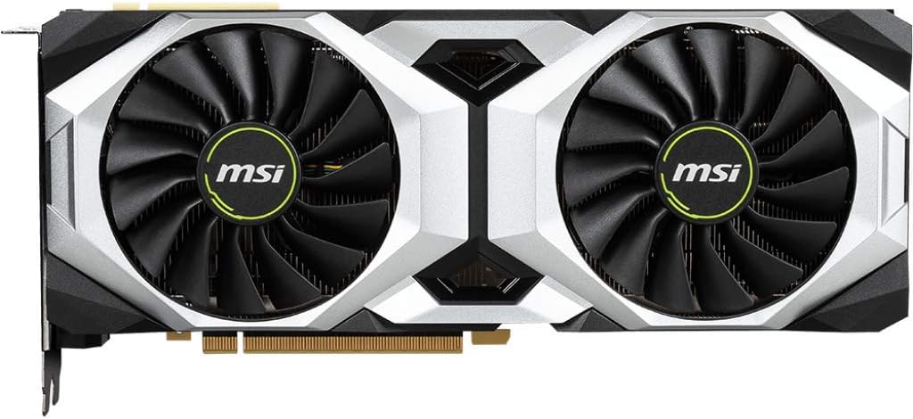 msi Gaming GeForce RTX 2080 8GB GDRR6 256-bit HDMI/DP/USB Ray Tracing Turing Architecture Graphics Card (RTX 2080 Ventus 8G)