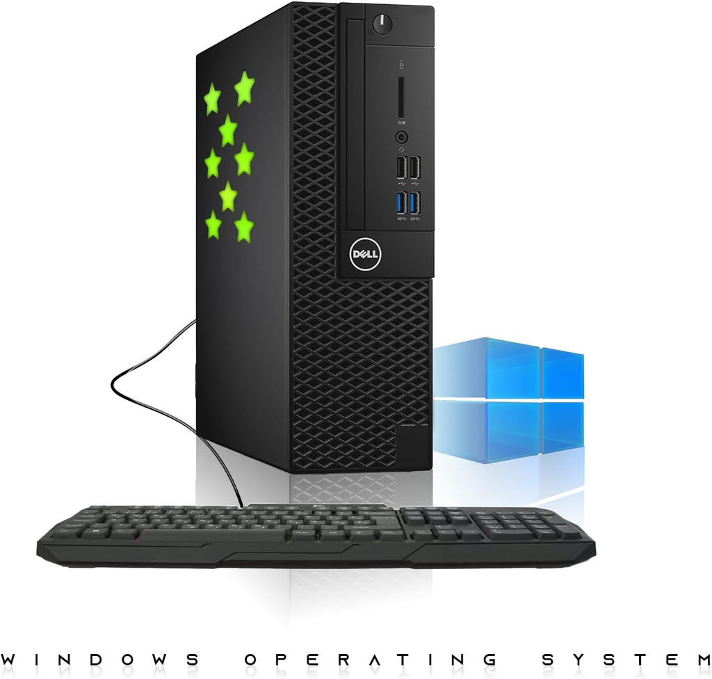 Dell Desktop PC Gaming Bundle - Core i7, 16GB RAM, 1TB SSD, AMD RX 550, RGB Keyboard with AI-Enhanced Copilot Key and Mouse, RGB Headphone, Webcam, Wi-Fi, Windows 11 Pro(Renewed)