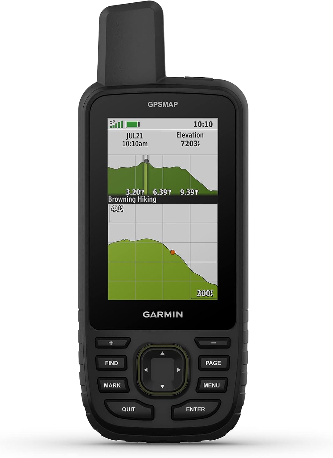 Garmin GPSMAP 67 Rugged GPS Handheld, Multi-Band GNSS, Topo Mapping, Satellite Imagery, Color Display