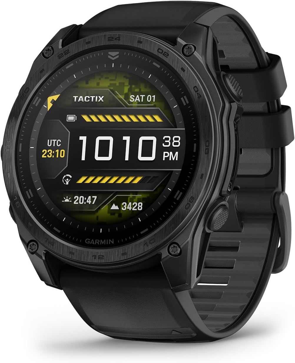 Garmin tactix® 8 51mm, AMOLED Display, Premium Tactical GPS Smartwatch, Includes Applied Ballistics Ultralight™ Solver
