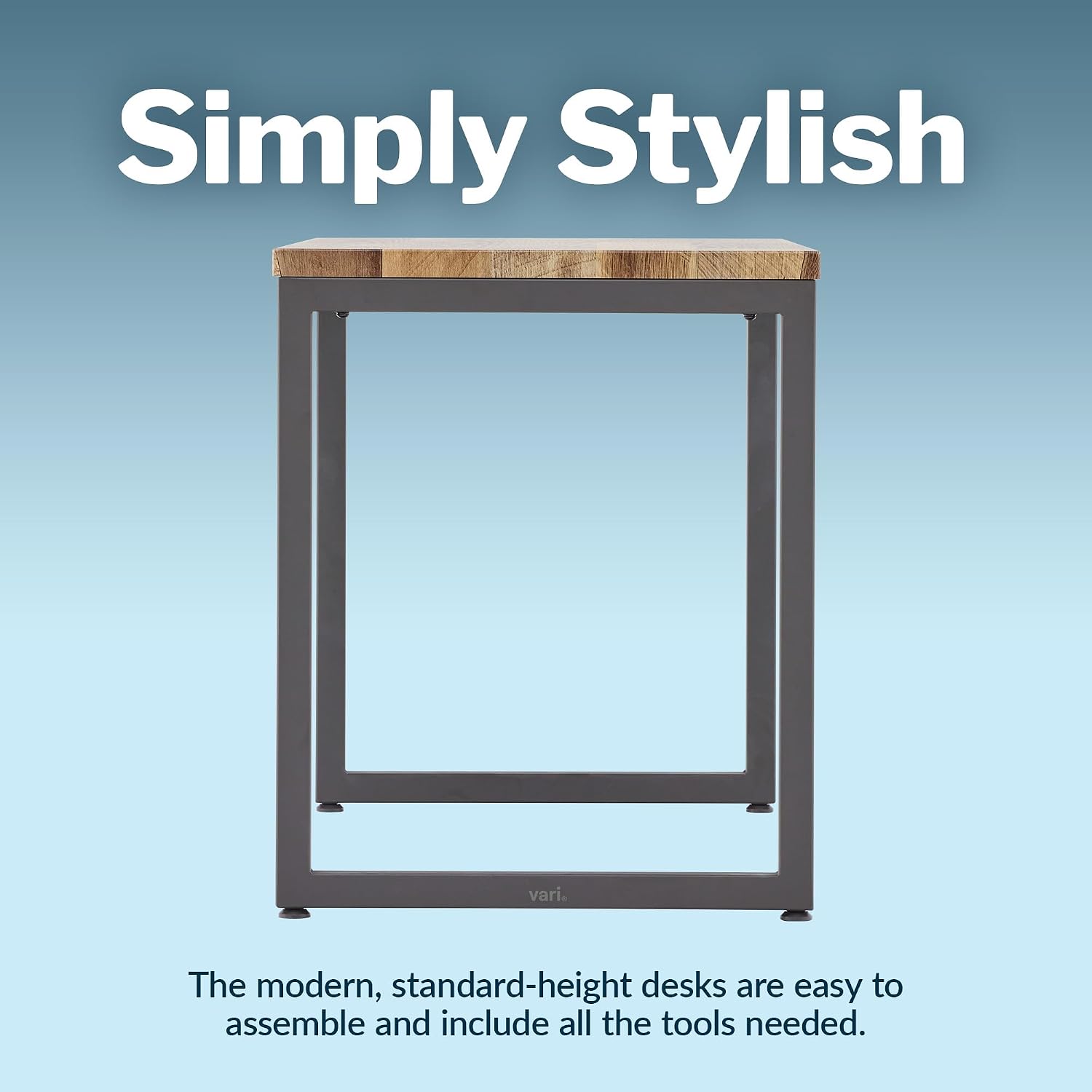 Vari Table 48x24 - Modern Computer Desk with Durable Laminate Finish and Slim Legs - Ideal for Gaming, Home, or Office - Stand-Alone Workstation or Corner Side Table - Reclaimed Wood