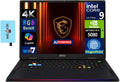msi Raider 18 HX AI Gaming Laptop 18' 120Hz Mini LED 4K Display (Intel Ultra 9-285HX, GeForce RTX 5080, 64GB DDR5, 2x2TB SSD, Copilot, FP Reader, Thunderbolt 5, Win11Home) w/Dockztorm Hub