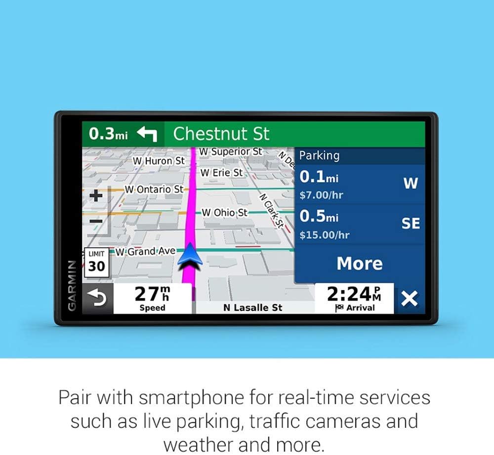 Garmin DriveSmart 55 & Traffic: GPS Navigator with a 5.5' Display, Hands-Free Calling, Included Traffic alerts and Information to enrich Road Trips (Renewed)