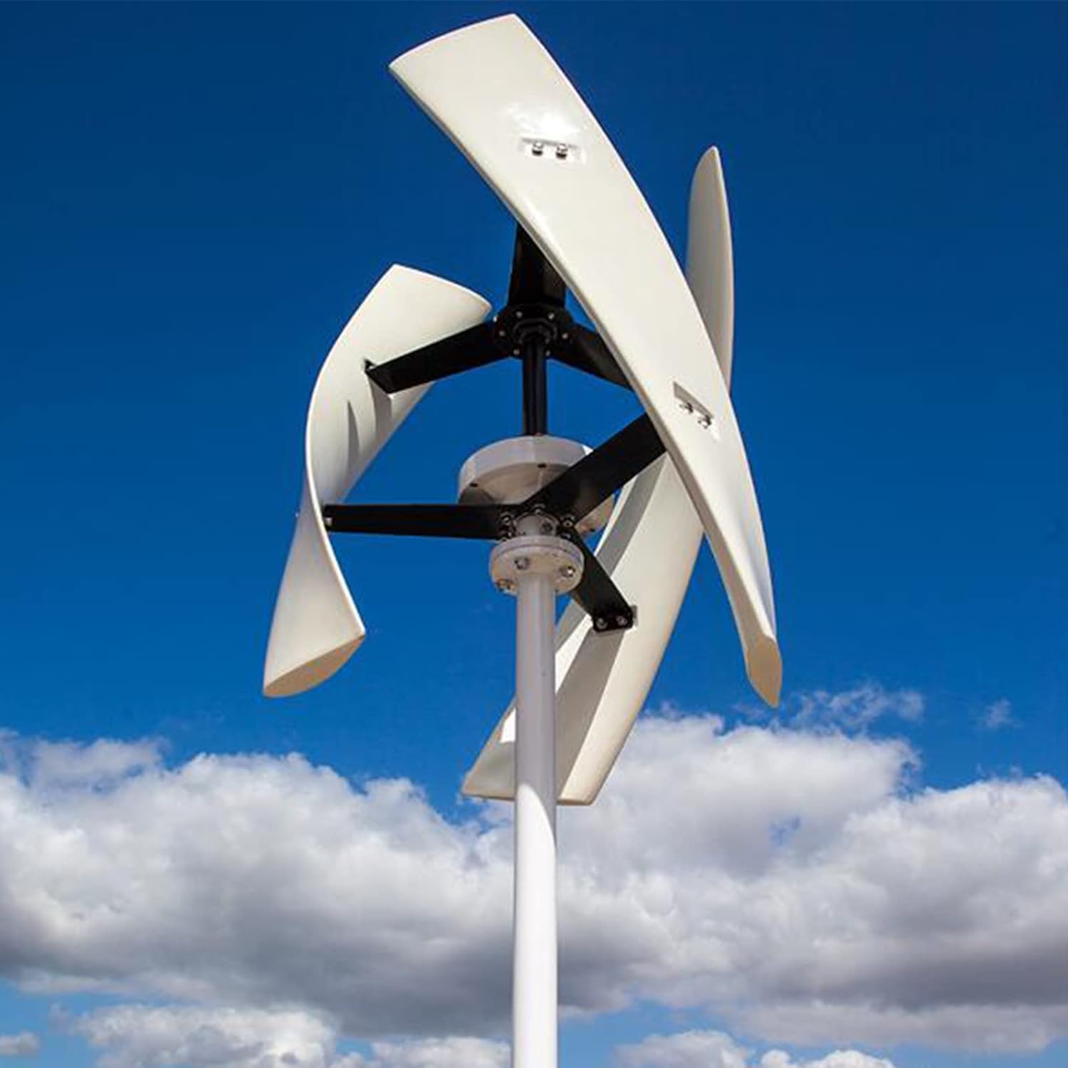 3000W -5KW Wind Turbine Generator, 3 Blades 12V 24V 48V Maglev Vertical Wind Generator with MPPT Hybrid Controller for Farm Home Use