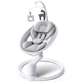 HARPPA Weddell Plus Electric Baby Swings for Infants and Newborns, Eye-Level Baby Swing 5 Speeds and Remote Control 10 Built-in Melodies, 2 Seat Positions & 180° Rotation for Indoor Use, Light Gray