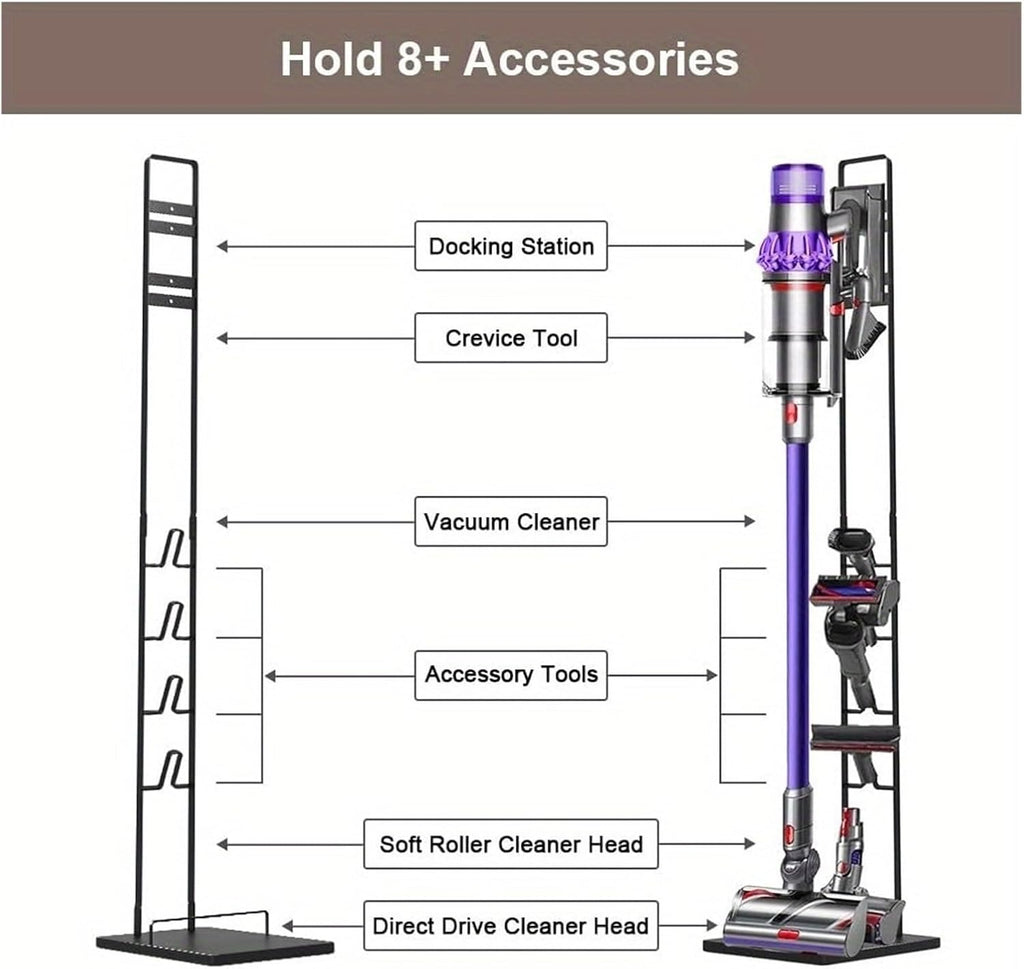 Sturdy Metal Stand Vacuum Cleaner Stand Handheld Storage Rack .Compatible for Dyson V6-V11. Cordless Vacuums Accessories(for Dyson White)