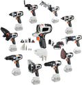 Cordless Power Tool Combo Kit, 10 in 1 Multi-Functional Woodworking Tool Set, Brushless Power Tool Combo Kit for DIY Projects, Cordless Tool Set, 2 x 4.0Ah Battery & Tool Box