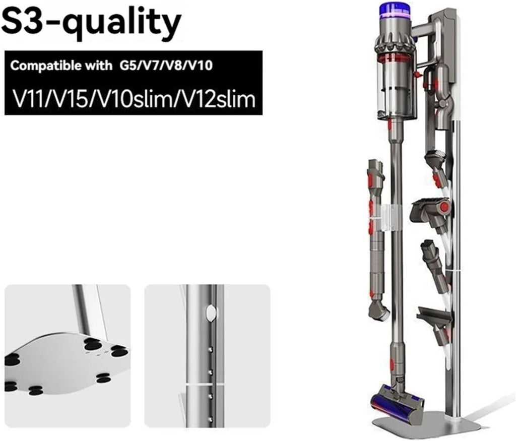 ABFI Aluminum Vacuum Cleaner Bracket ， Compatible For Dyson ， V7/V8/V10/V11/V15/SV10/SV12/V10silm/V12silm Organizer Stand