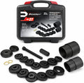 Powerbuilt Front Wheel Drive Bearing Removal and Installation Tool Set, Domestic and Import, 23 Piece Kit with Adapters - 648741