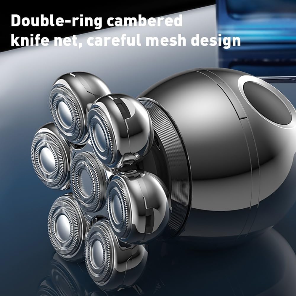 Head Shaver for Men, 5 in 1 7D Floating Shaver Induction Charging Full Body Washable Electric Bald Clipper Multifunctional Floating Shaver Men