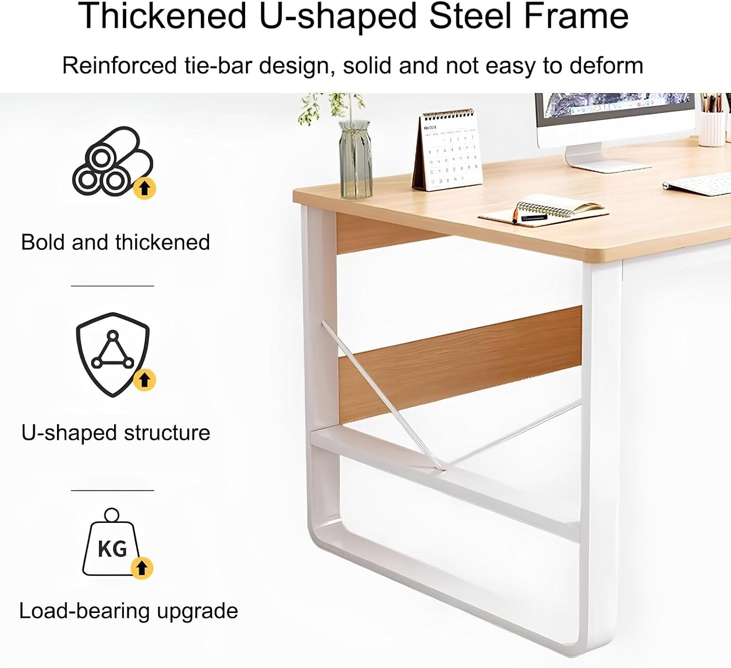 Two Person Desk with 3 Drawers, Large Double Study Writing Table, Wooden 2 Person Gaming Desk Computer Table Dual Workstation, for Home Office(Walnut,200cm/78.74in)