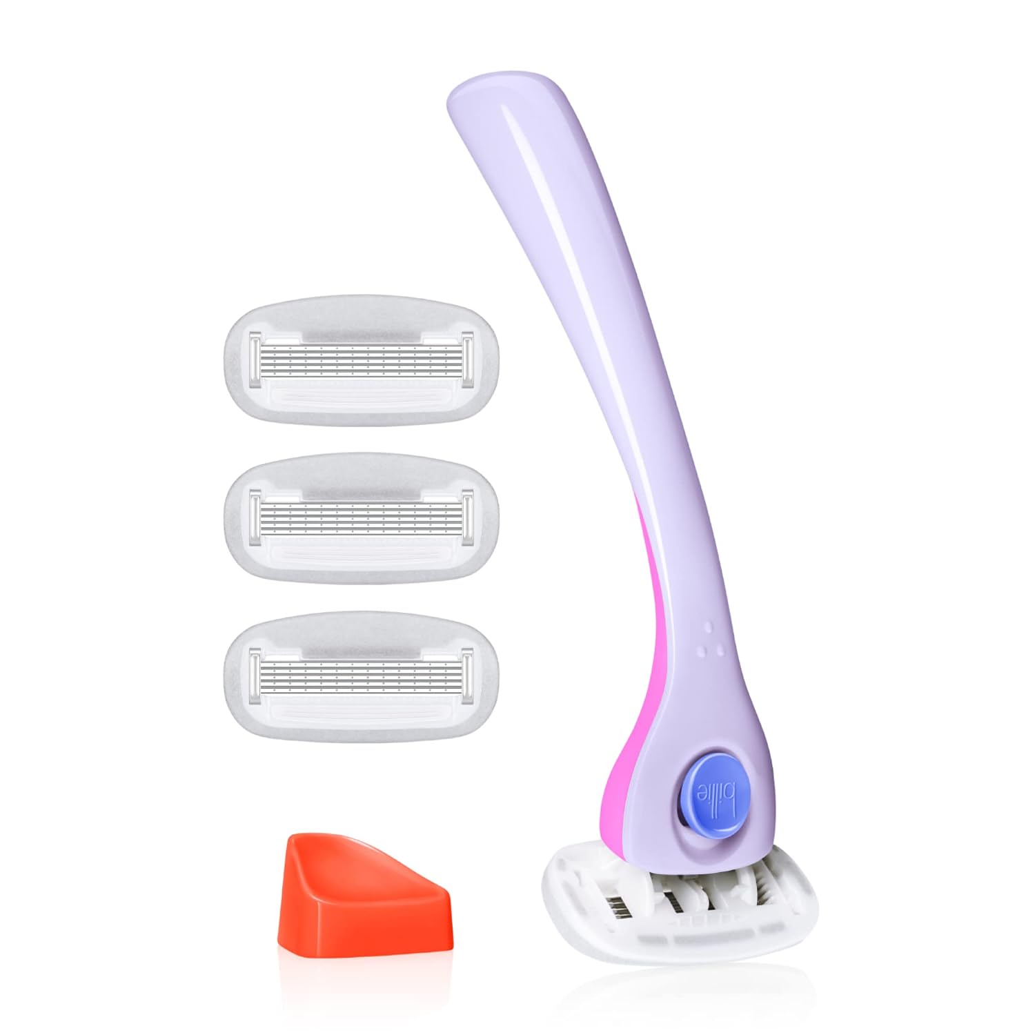 Billie Razors for Women Shave Kit – Women's Razor + 4 x 5-Blade Razor Refills + Magnetic Holder – DreamPop,(Pack of 12)