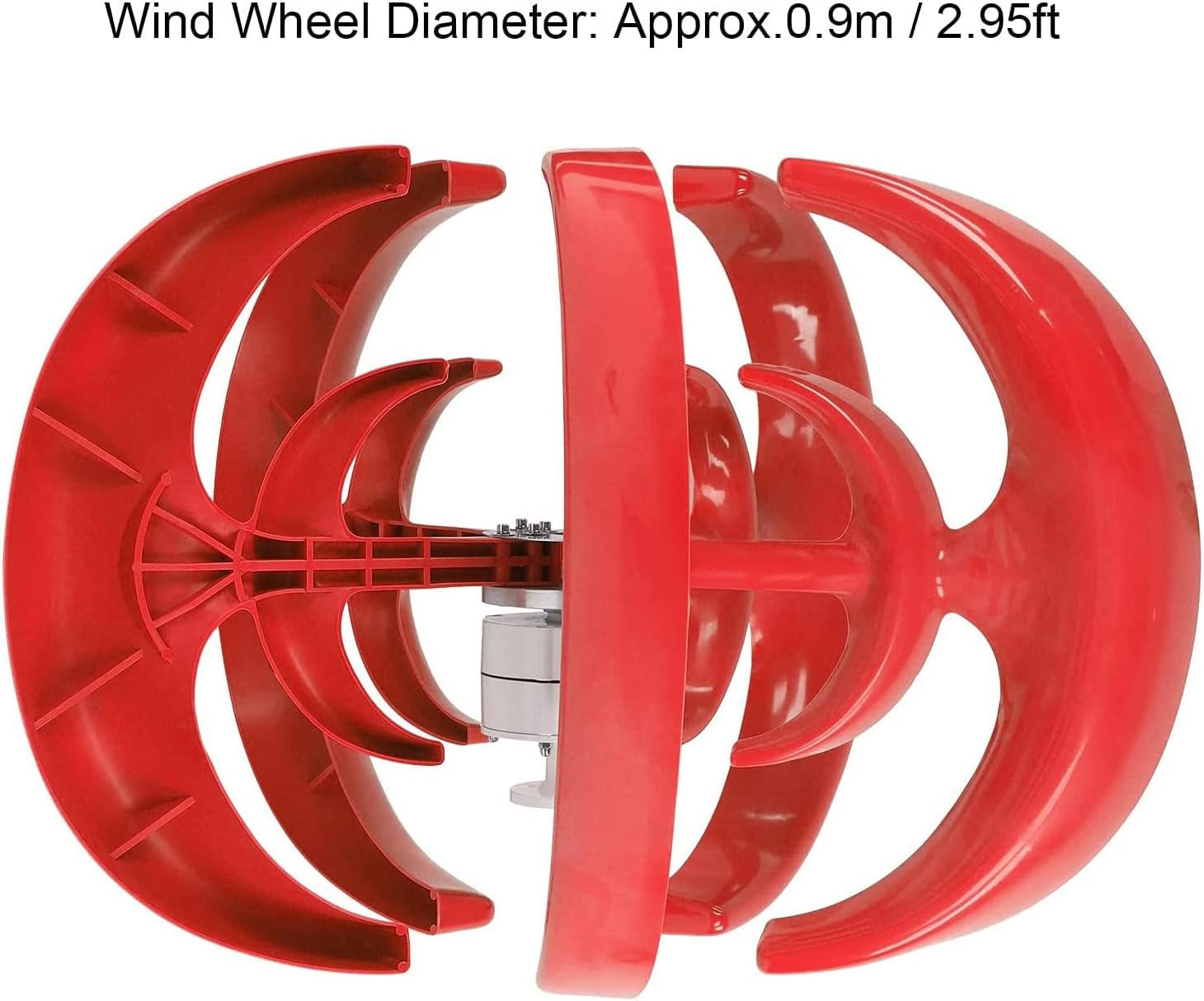 1000W-3000W Vertical Wind Turbine Generator, 110V/ 220V Free Energy Magnetic Generator Small Wind Generator Home Use (White)