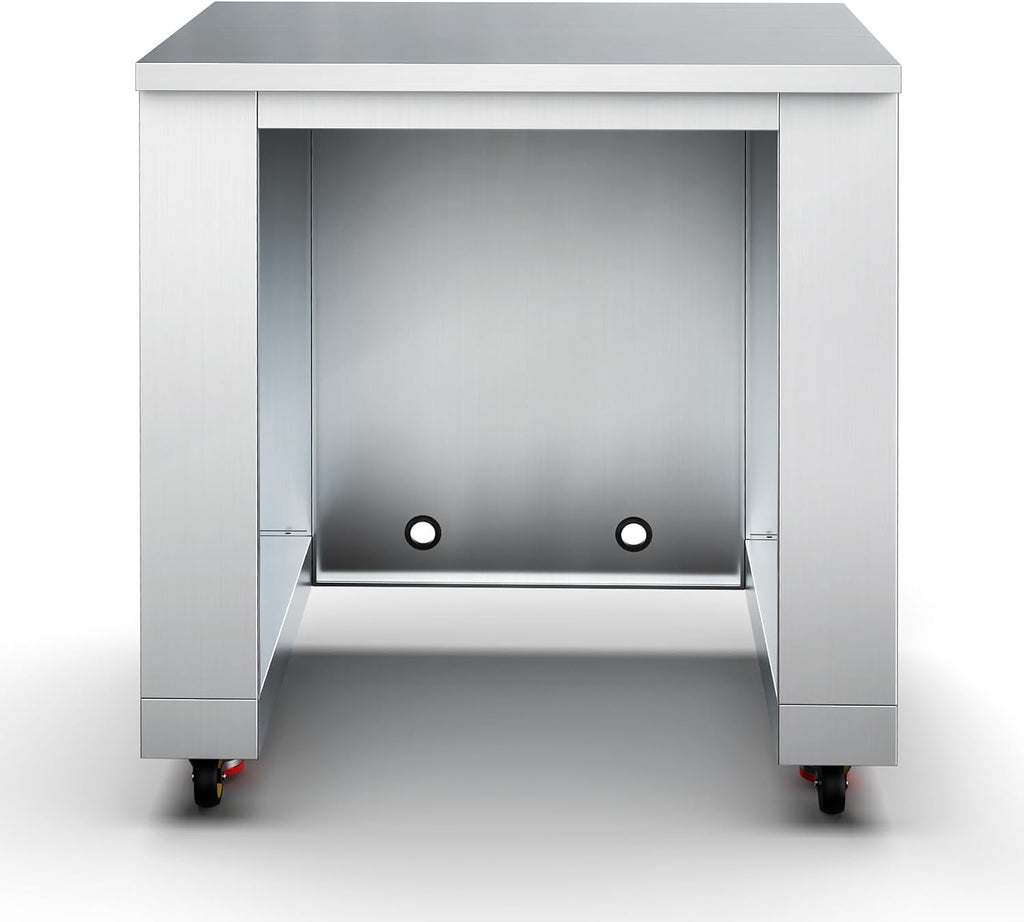 BODEGA Stainless Steel Outdoor Kitchen Cabinet for Beverage Refrigerator, Undercounter Kitchen Appliances Cabinet with Wheel for Outdoor Kitchens Island, All Weather.