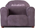 Keet Personalized Toddler Chair, Customize with Name, Soft Microsuede Upholstery, Embroidered Kids Armchair, Sturdy Wooden Frame, Easy to Clean, Ages 2–5, Gift-Ready Toddler Chair for Playrooms.