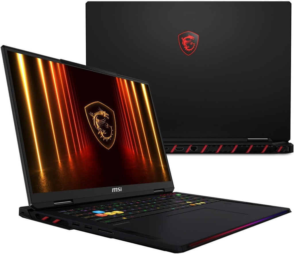 EXCaliberPC [2025] MSI Raider 18 HX AI A2XWJG-069US (Intel Core Ultra 9 285HX, 64GB DDR5 RAM, 2X 2TB NVMe SSD, NVIDIA GeForce RTX 5090, 18' UHD+ mini LED, Windows 11 Pro) Gaming Laptop