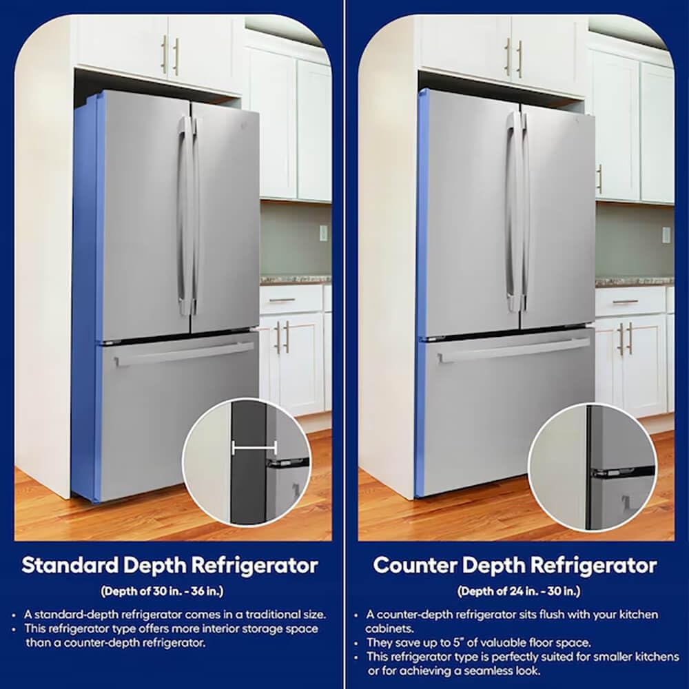 Samsung 23 Cu. Ft. Bespoke Counter Depth 4-Door French Door Refrigerator with Beverage Center, Stainless Steel, RF23BB8600QLAA