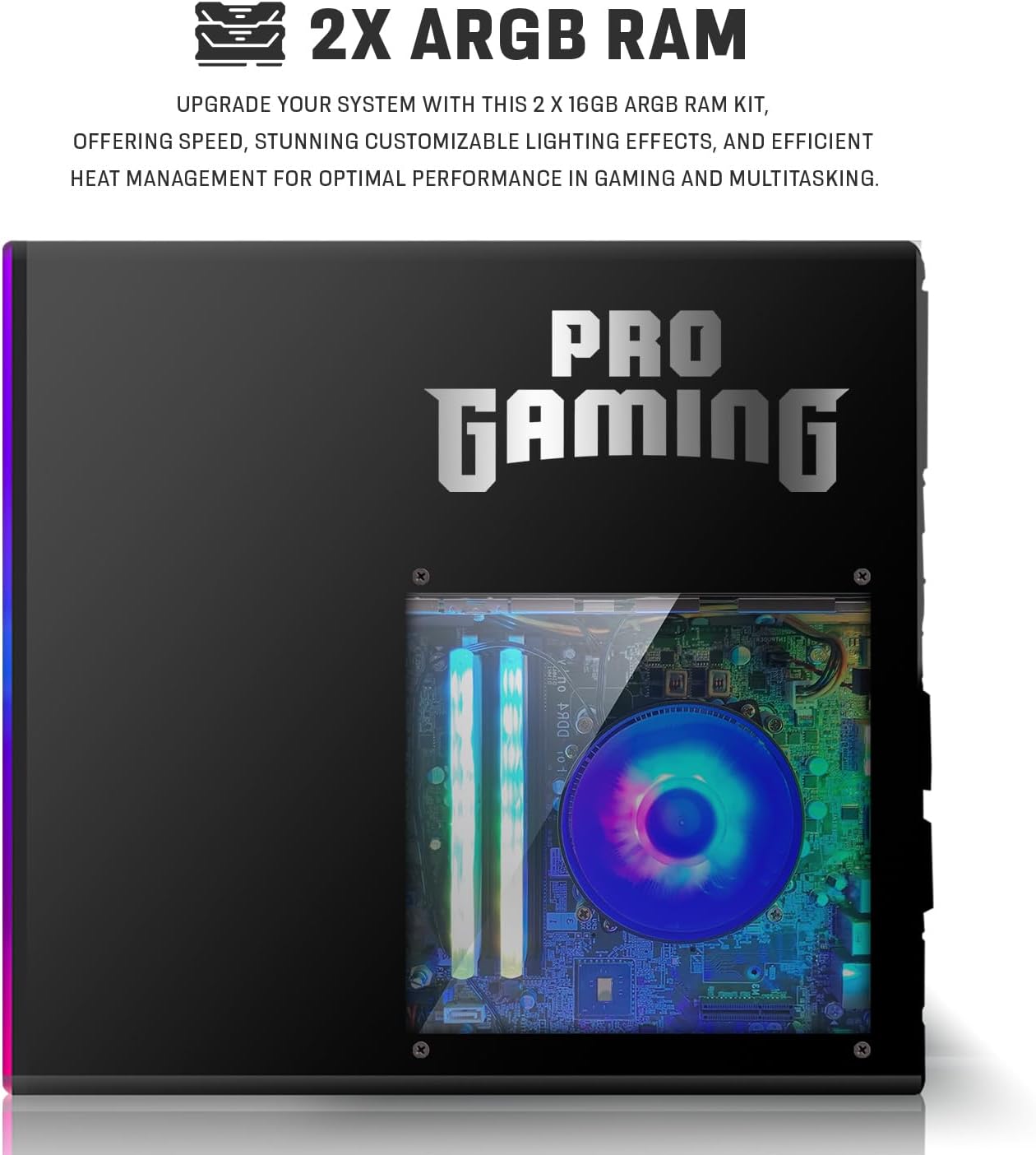 HP Desktop Computer PC – Intel Core i5, 32GB ARGB RAM, 1TB SSD, 27 Inch Curved Monitor, GT 1030 Graphics, RGB Keyboard with AI Copilot Key, Mouse & RGB Headphones, Windows 11 (Renewed)