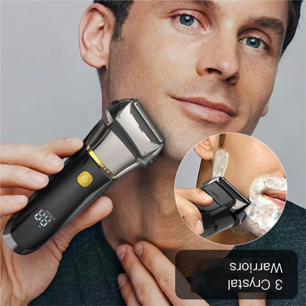Men's Electric - Fast Charging, IPX7 Waterproof, Precision Blades for Close Shave and Comfortable Grip -Trim The Helper Well