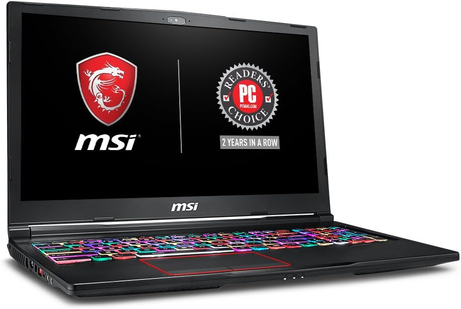msi GE63 Raider RGB-012 15.6' 120Hz 3ms Performance Gaming Laptop GTX 1060 6G i7-8750H (6 Cores) 16GB 128GB SSD + 1TB Per Key RGB KB, VR Ready, Metal Chassis, Windows 10 64 bit