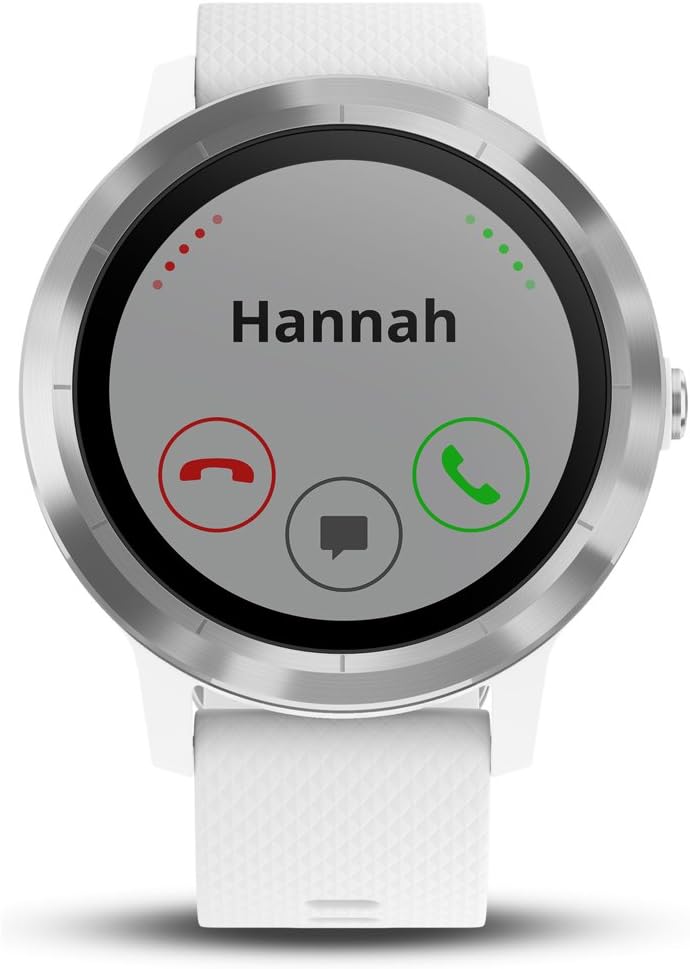 Garmin 010-01769-21 Vivoactive 3, GPS Smartwatch with Contactless Payments and Built-in Sports Apps, White/Silver