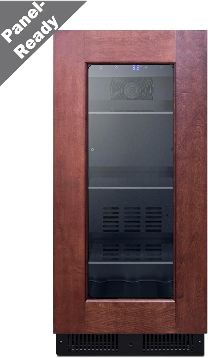 Summit ALBV15PNR 15 Inch Wide Commercial Beverage Refrigerator Panel Ready, Built-in or Freestanding Use, ADA Compliant (RHD, Beverage)