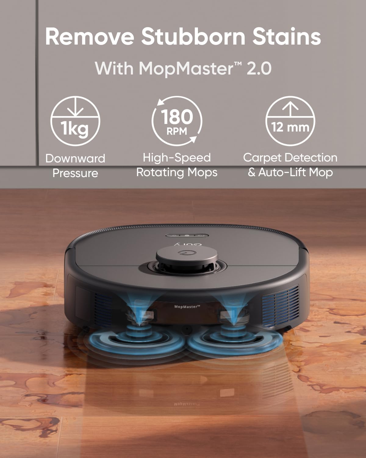 eufy X10 Pro Omni Robot Vacuum + 2 Washable Vacuum Mop Cloths