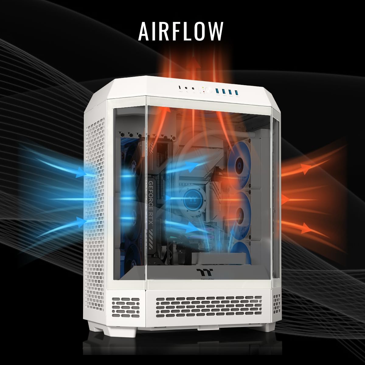 Thermaltake Reactor 9880S Gaming Desktop (AMD Ryzen™ 7 9800X3D, ToughRam 32GB DDR5 6400MT/s RGB Memory, NVIDIA® GeForce RTX™ 5080, 2TB NVMe M.2, WiFi, Windows 11) T6WT-X870-580-LCS
