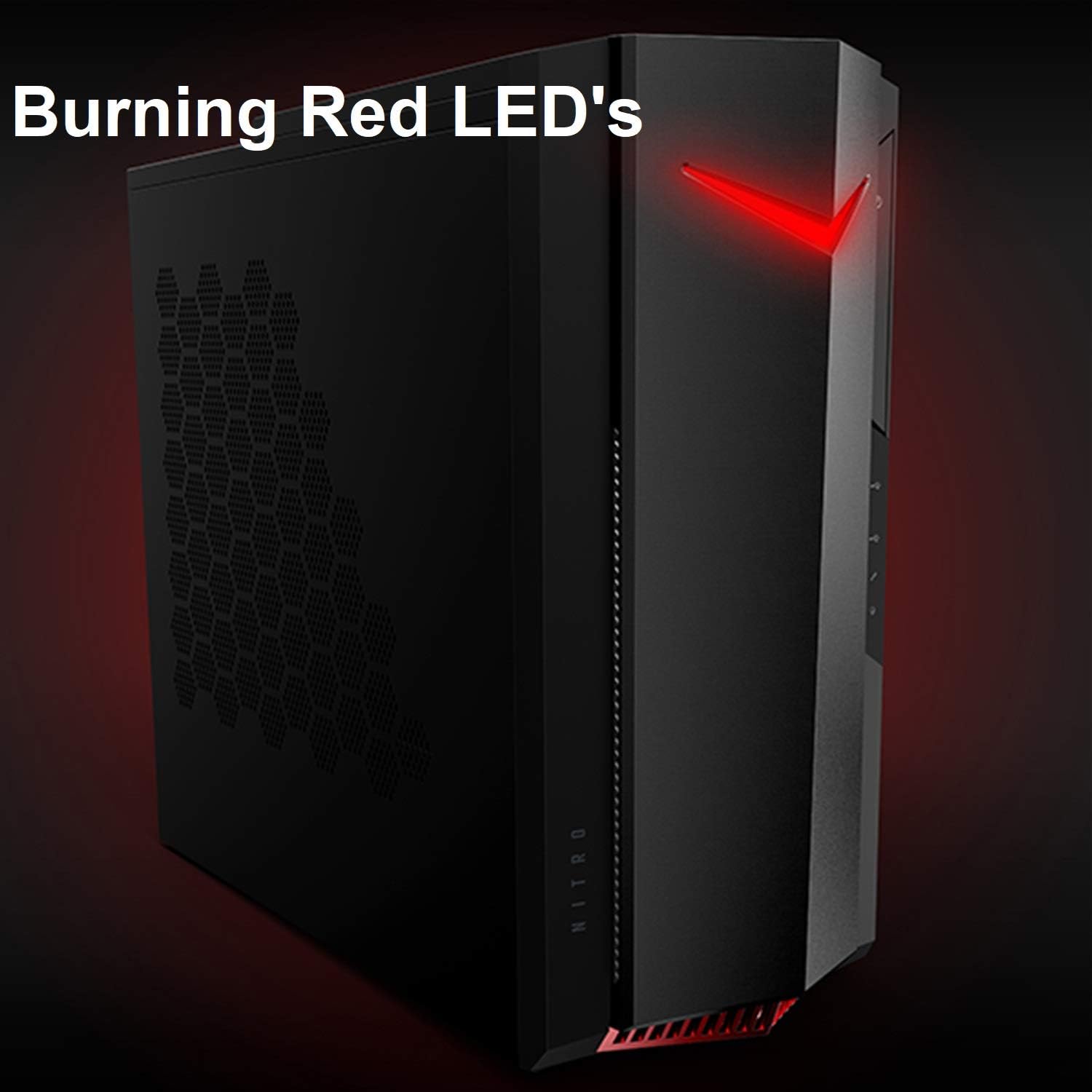 acer Nitro 50 N50-640-UR13 Gaming Desktop | 12th Gen Intel Core i5-12400F 6-Core Processor | NVIDIA GeForce RTX 3050 | 16GB 3200MHz DDR4 | 512GB SSD | 1TB HDD | Intel Wi-Fi 6E AX211 | Windows 11 Home
