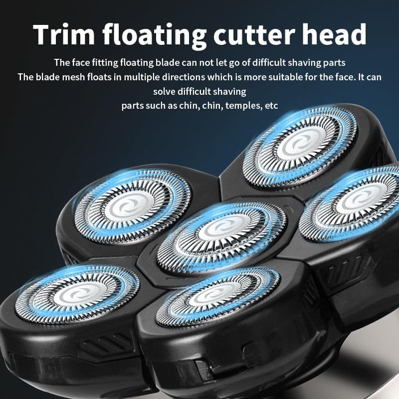 Head Shavers for Bald Men, Professional Men's Electric Hair Clipper Beard Barber Device USB Charging Portable Full Body Waterproof Trimmer