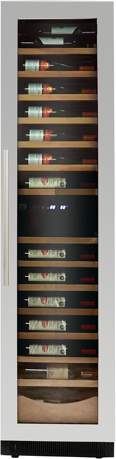 Koolatron Kenmore 111 Bottle Wine Fridge – Freestanding Wine Cooler with Glass Door, 18 In Beverage Can Refrigerator Dual temperature zone, Ideal for Red, White & Sparkling Wine
