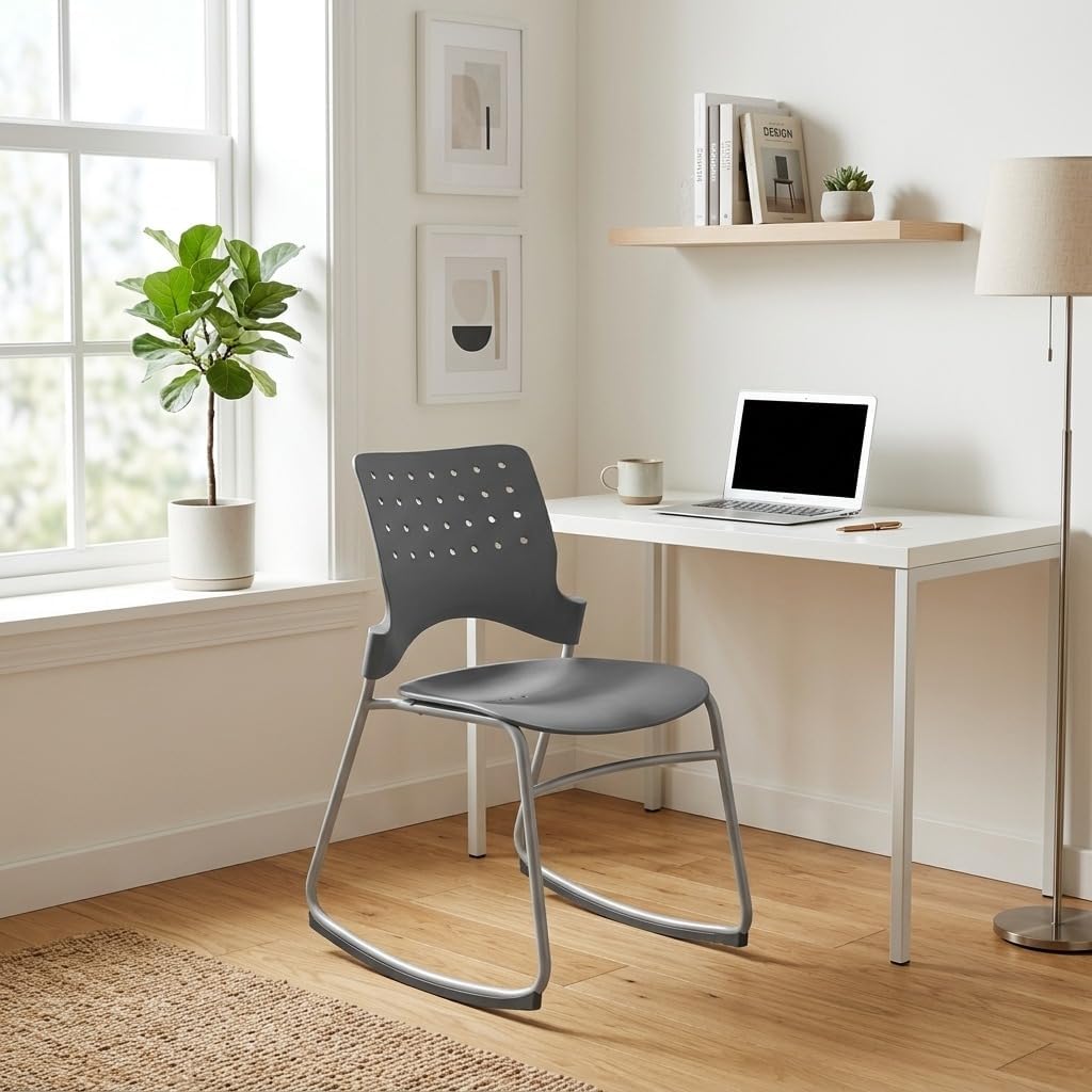 Learniture Ballard Rocker Chair for Classrooms, Offices, Studios, Ergonomic Design Graphite