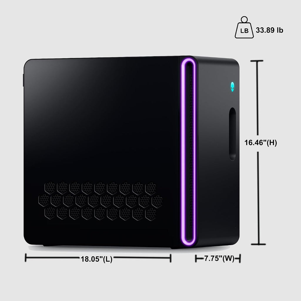Dell Alienware Aurora ACT1250 Gaming AI Desktop Intel 20-core Ultra 7 265F 32GB RAM 1TB SSD GeForce RTX 5080 GDDR7 (Up to 1801 AI Tops) 240mm Liquid Cooler 1000W PSU 2.5Gb Ethernet Win11Pro