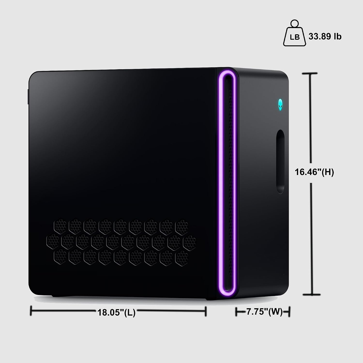 Dell Alienware Aurora ACT1250 Gaming AI Desktop Intel 20-core Ultra 7 265F 32GB RAM 1TB SSD GeForce RTX 5080 GDDR7 (Up to 1801 AI Tops) 240mm Liquid Cooler 1000W PSU 2.5Gb Ethernet Win11Pro