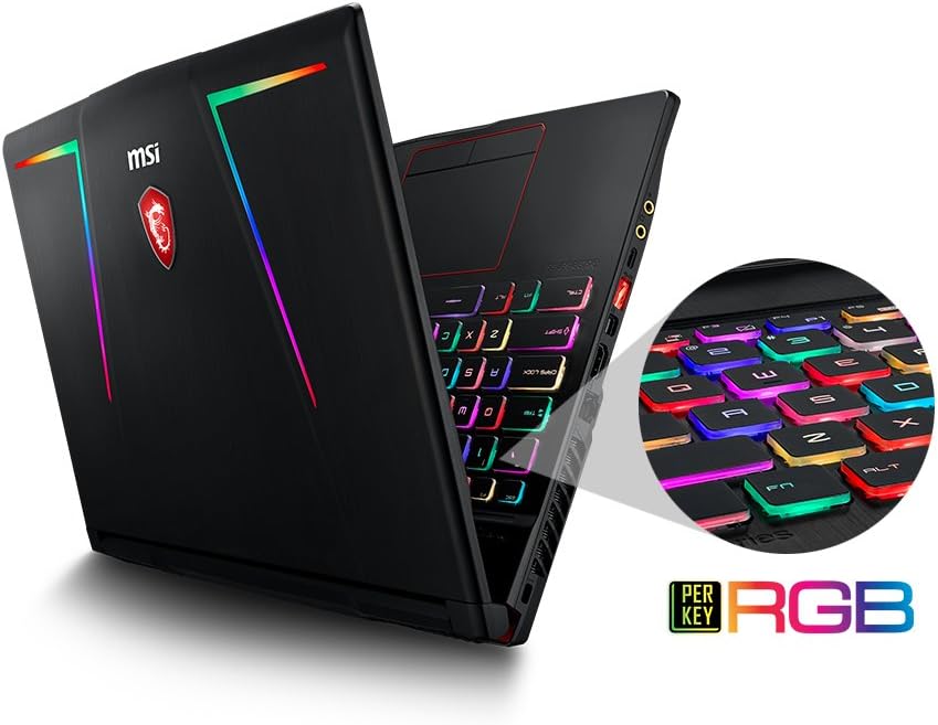msi GE63 Raider RGB-012 15.6' 120Hz 3ms Performance Gaming Laptop GTX 1060 6G i7-8750H (6 Cores) 16GB 128GB SSD + 1TB Per Key RGB KB, VR Ready, Metal Chassis, Windows 10 64 bit