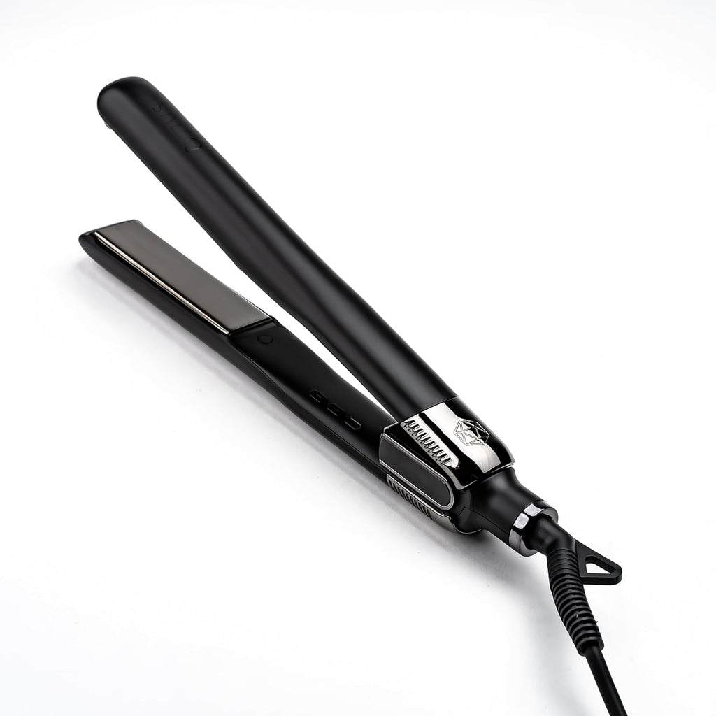 SRILabs StyleQ Flat Iron Hair Straightener — Red Light Therapy, Titanium Plates, Graphene Technology, Negative Ions | 12 Heat Settings | Frizz-Free Results for All Hair Types