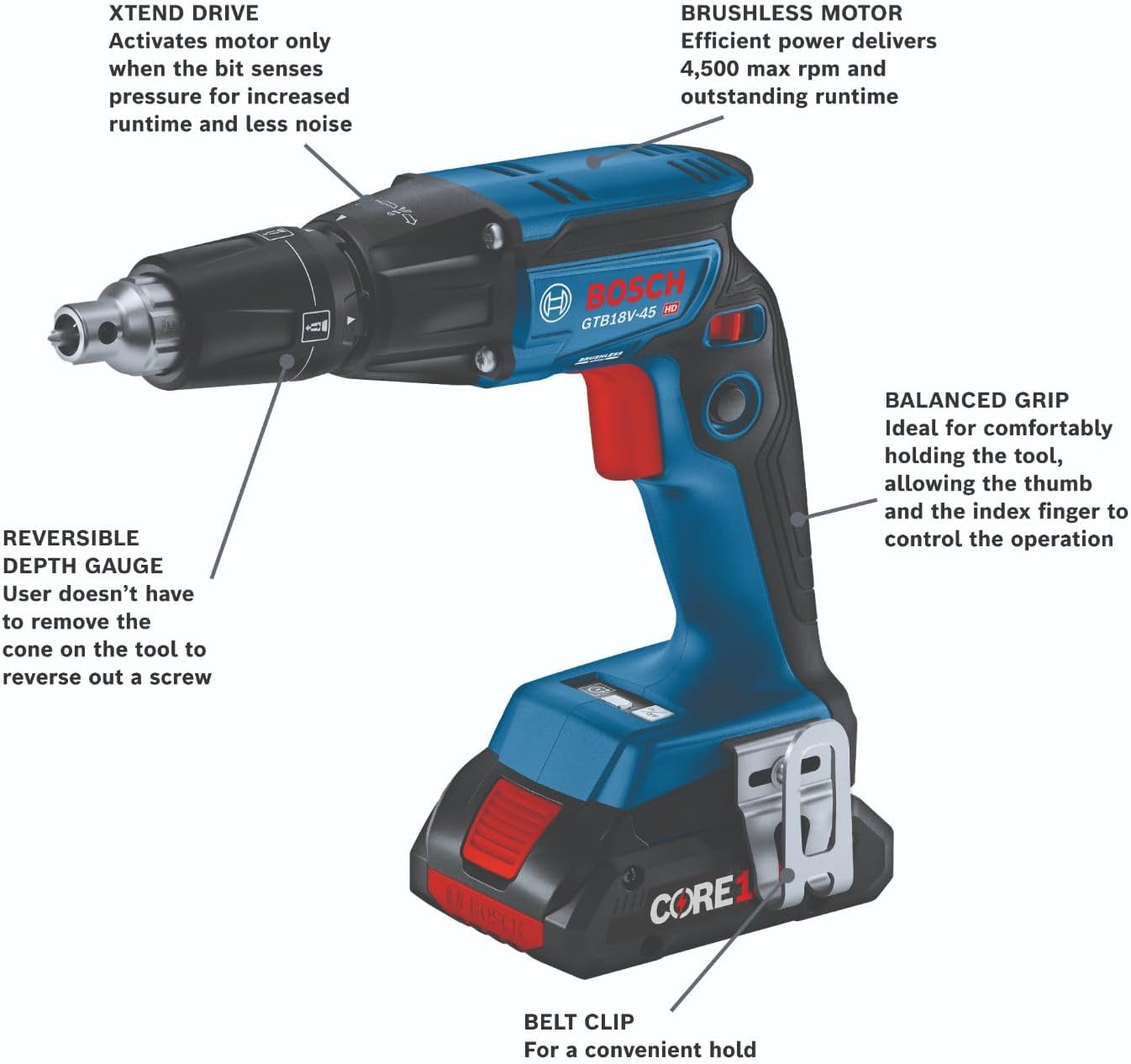 BOSCH GXL18V-291B25 18V 2-Tool Combo Kit with Brushless Screwgun, Brushless Cut-Out Tool and (2) CORE18V® 4 Ah Advanced Power Batteries