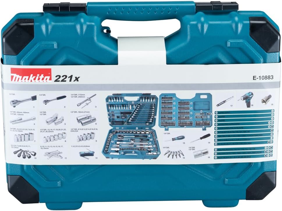 Makita E-10883 221 Piece Maintenance Set